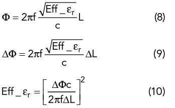 微帶線相位響應公式