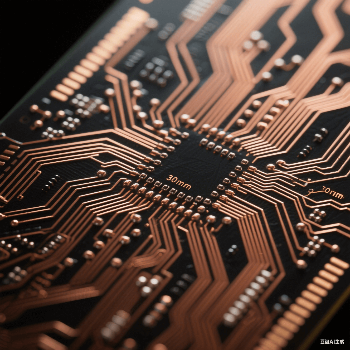 HDI 板上超精細(xì)的線路，展現(xiàn)微縮的線寬 