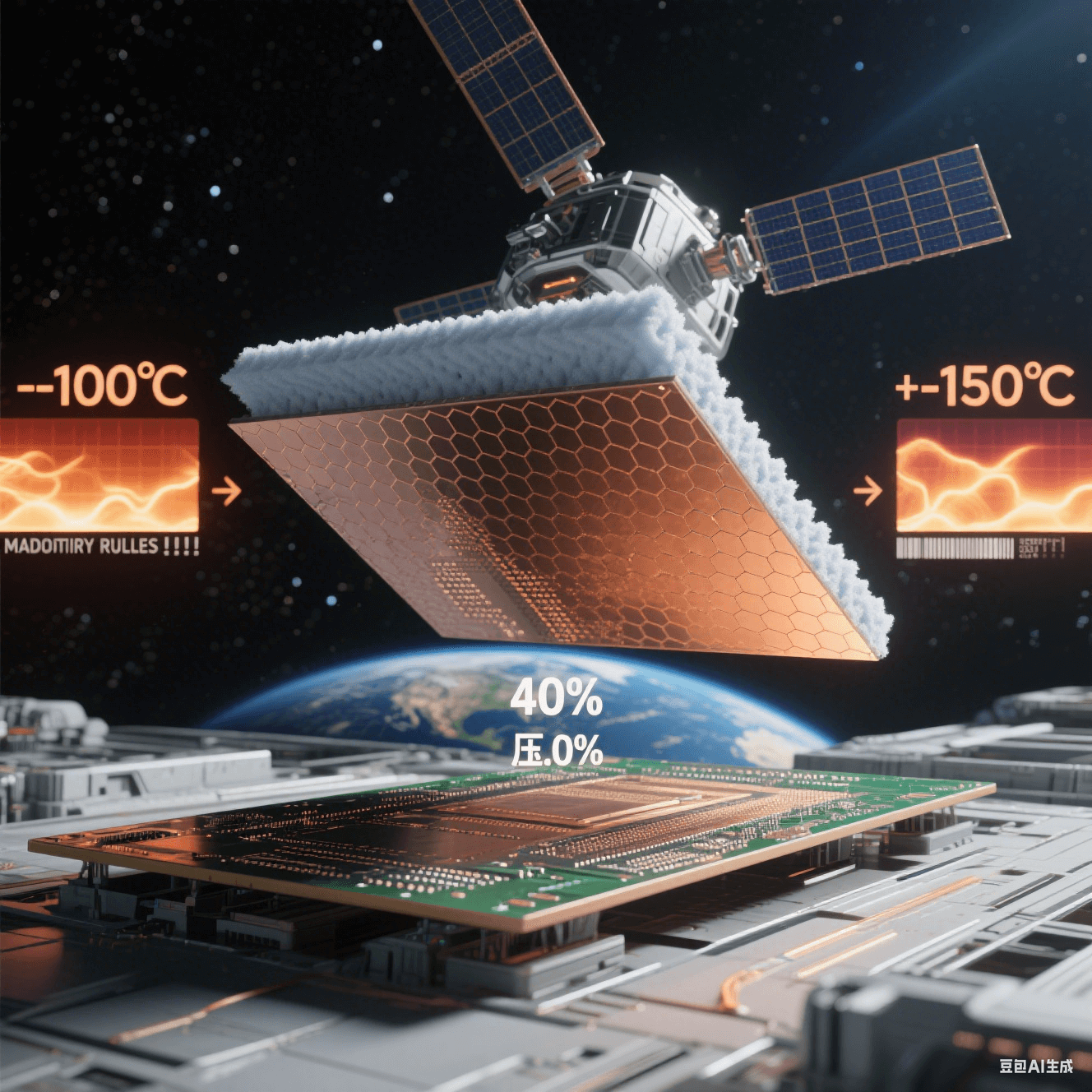 衛(wèi)星輕量化混壓：PMI泡沫基板減重35%并通過(guò)-100℃~150℃太空認(rèn)證