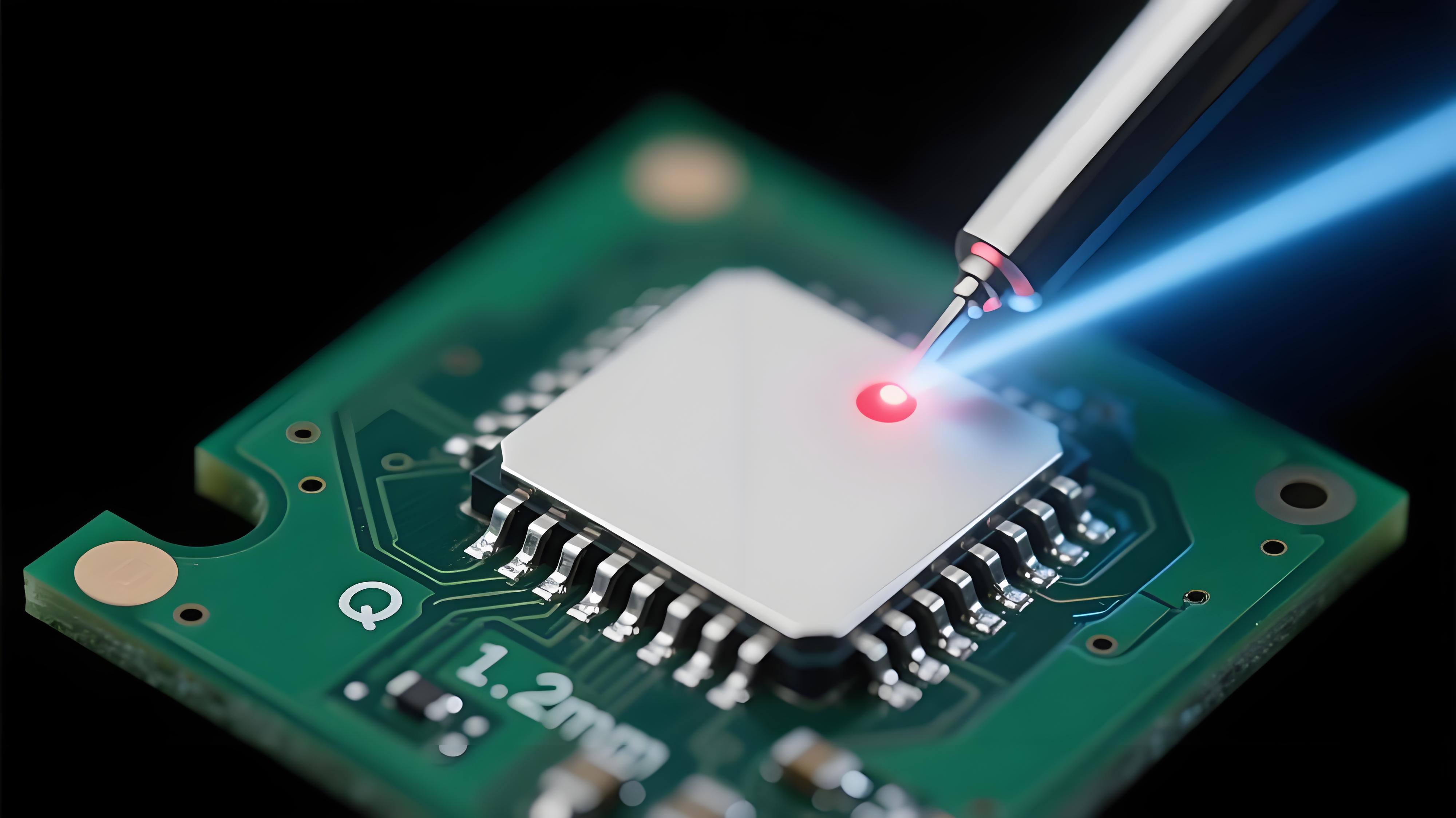 選擇性激光焊接0.2mm間距QFP芯片場景，0.1mm激光光斑降低焊點空洞率