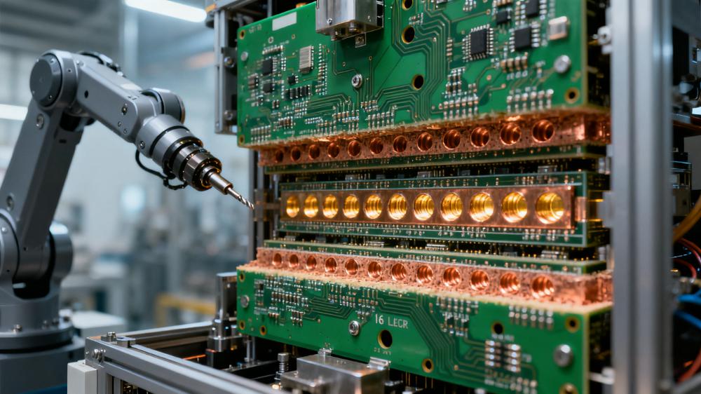 工業機器人伺服主板采用高TG板材的多層互聯結構