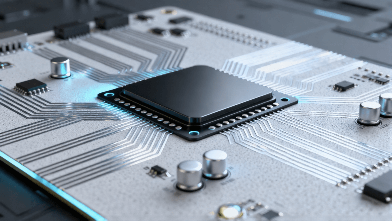 光模塊 PCB 微距特寫 多層結構 銀銅色精密線路 啞光黑熱沉 散熱孔陣列 科技實驗室背景 冷色調科技感 光模塊 PCB 微距特寫 多層結構 銀銅色精密線路 啞光黑熱沉 散熱孔陣列 科技實驗室背景 冷色調科技感